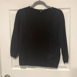 Never Worn! Black Sweater with Lace Design